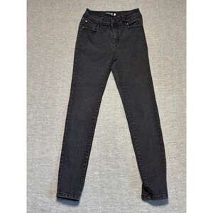 Monkey Ride Jeans Womens Size 7‎ Black Wash Skinny Denim Pants Style PK6104C